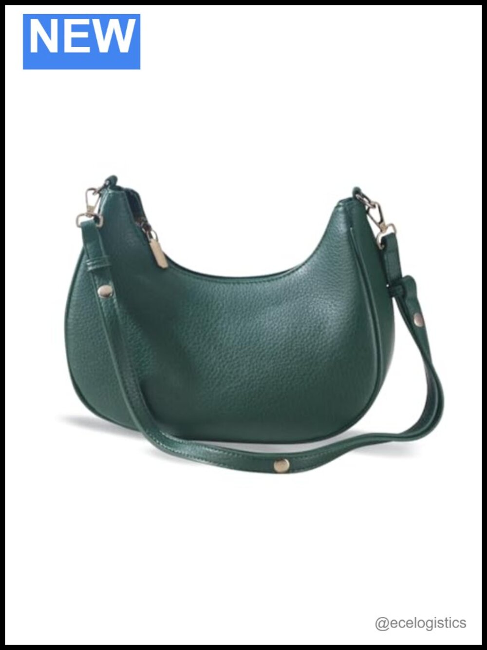 Vegan Leather Hobo Bag with Zipper Closure and Removable Shoulder Strap
